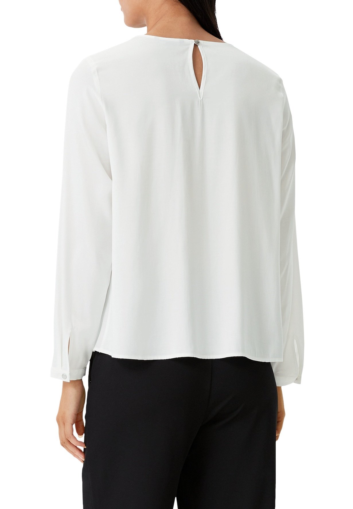 Weiße bluse mit plisseefalten Clearance